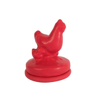 MOULE LATEX ROUGE POULE 7