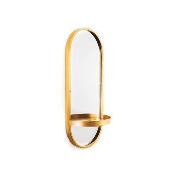 Miroir doré HV avec étagère-30x15x70cm 2