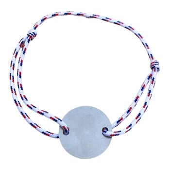 Bracelet France Rugby blanc tricolore - France Rugby X Ovalie Original 2