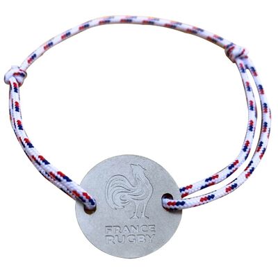 Muñequera tricolor blanca France Rugby - France Rugby X Ovalie Original