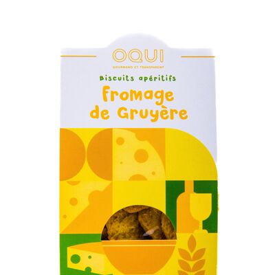 Biscuits bio au Fromage de Gruyère - Sachet individuel de 110g