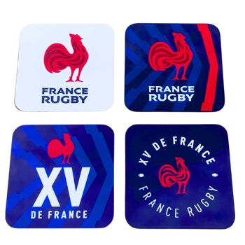 Pack de 4 sous verres mix - France Rugby x Ovalie Original 1