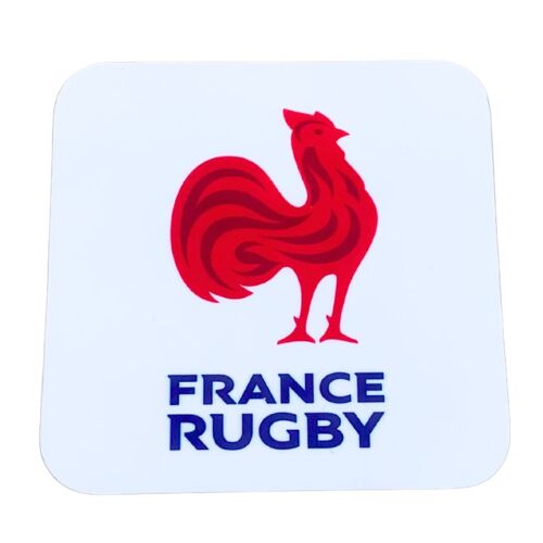 Pack de 4 sous verres coq + blanc - France Rugby x Ovalie Original
