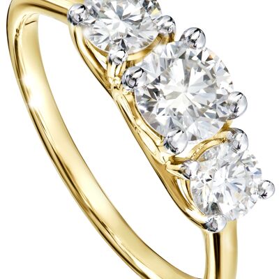 Audrey Created Brilliance oro amarillo de 9 ct 1 ct