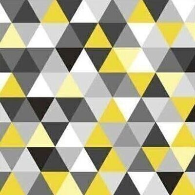 PKT 20 TRIANGLE NAPKINS YELLOW/BLACK