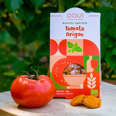 Biscotti Bio Pomodoro Origano - Busta individuale da 110g