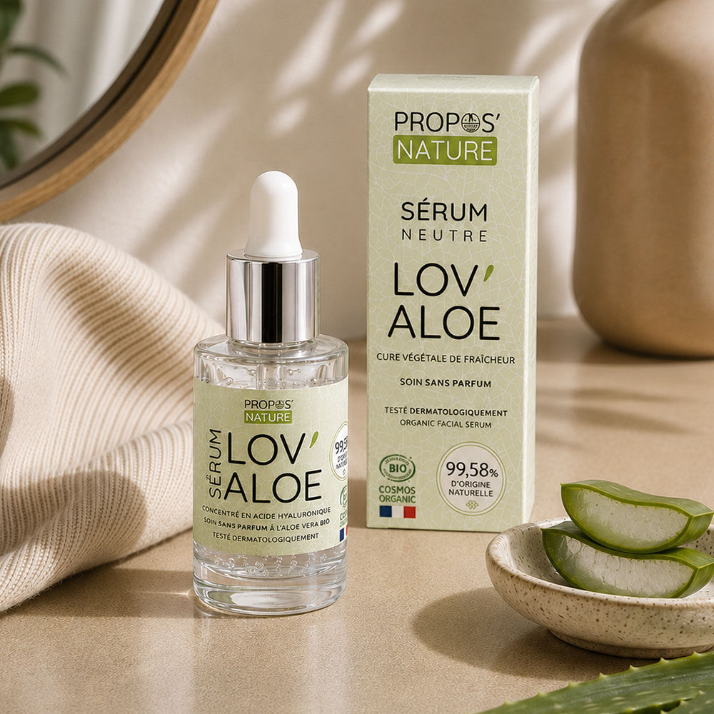 LOV'ALOE ORGANISCHES NEUTRALES SERUM – ALOE VERA & HYALURONSÄURE – 30 ml