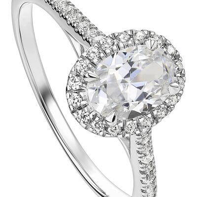 Freya Created Brilliance 9ct White Gold Oval 0.85ct