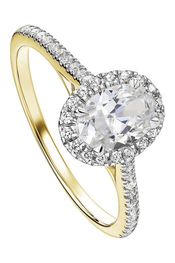 Freya Created Brilliance Or Jaune 9 Carats Ovale 0.85ct 1