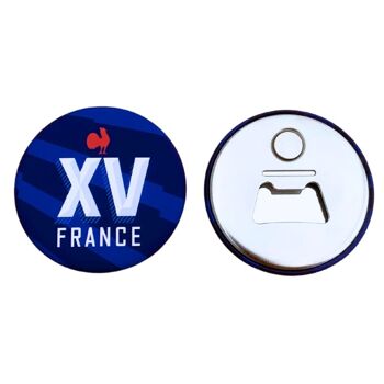 Décapsuleur magnet XV France + trait - France Rugby X Ovalie Original