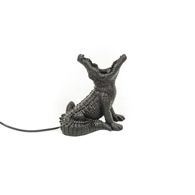 HV Crocodile Lamp - Black - 10x17x18.5 cm