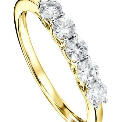 Elsie Created Brilliance 9ct Yellow Gold 0.50ct