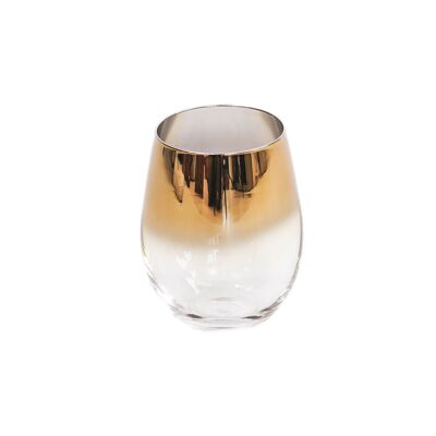 HV Golden Sparkle Water Glass- 9.5 x12 cm-Juego de 2