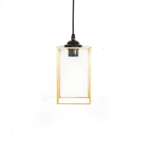 HV Lamp Metal/Glass - Gold - 12x25cm