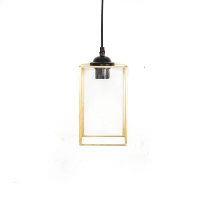HV-Lampe Metall/Glas - Gold - 12x20cm