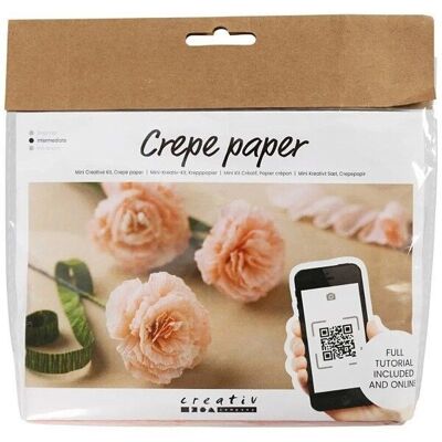 Kit de flores de papel crepé DIY - Claveles