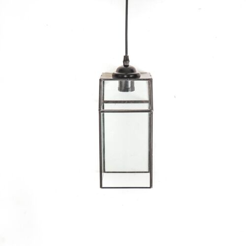 HV Lamp Metal/Glass - Black - 12x25cm