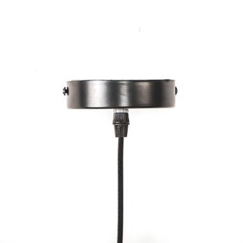 Lampe HV Métal/Verre - Noir - 12x25cm 3