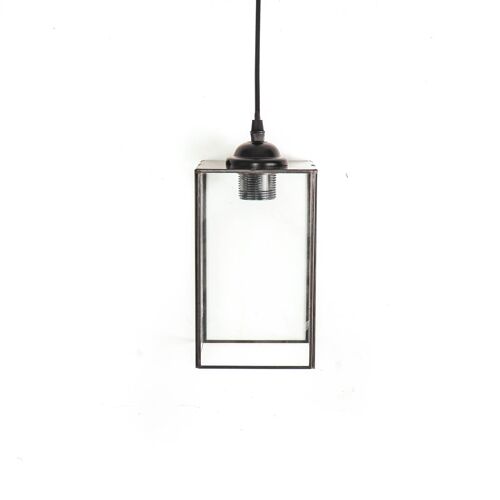 HV Lamp Metal/Glass - Black - 12x20cm