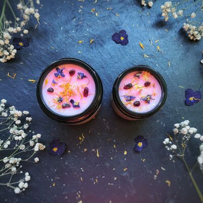 "Beltane" candle - Ylang-ylang, Jasmine, Incense and Sage, Garnet
