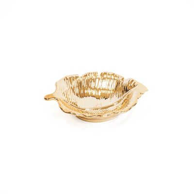 HV Leaf Bowl - Gold - 14x12x3.5