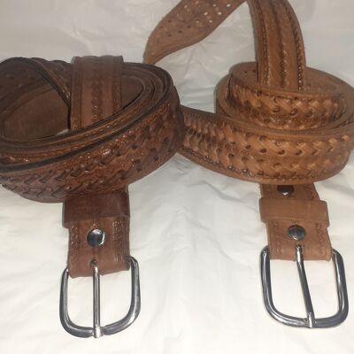 Cinturon doble trenza de 3,5cm