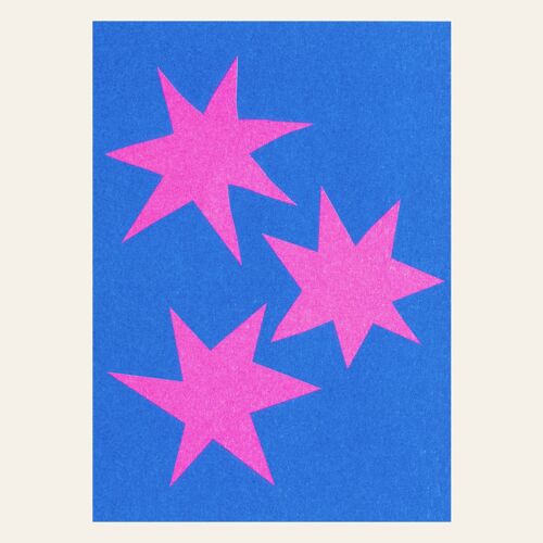 Risographie Postkarte Star N°3