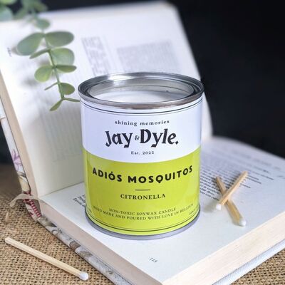 Vela artesanal - Lemongrass - repelente de mosquitos - 50h