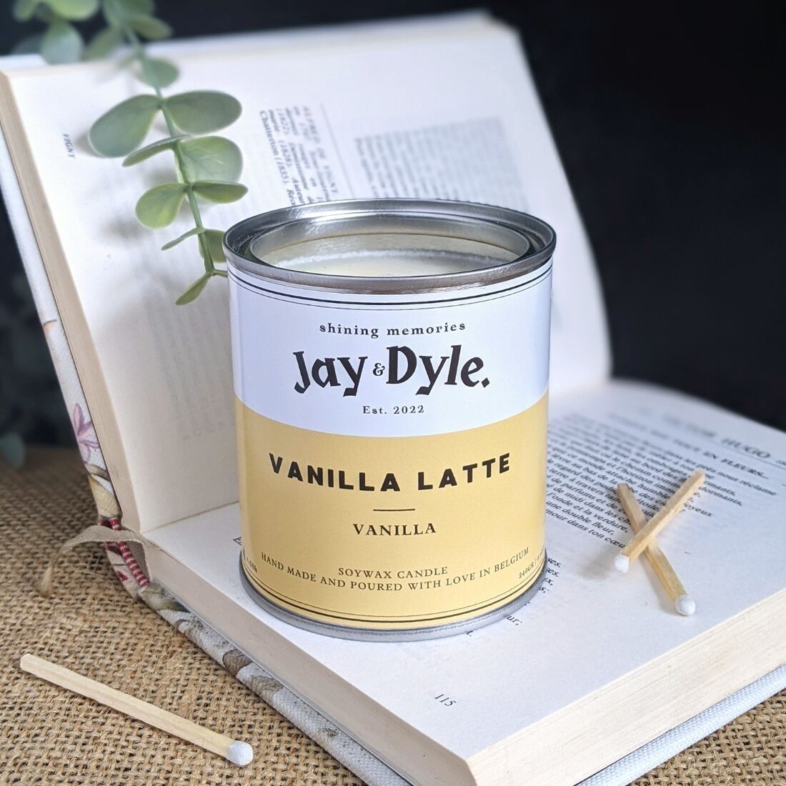 Handgefertigte Kerze - Vanille - 50h