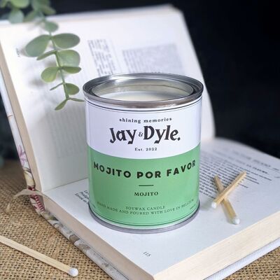 Handmade candle - Mojito (Mint and Lime) - 50h