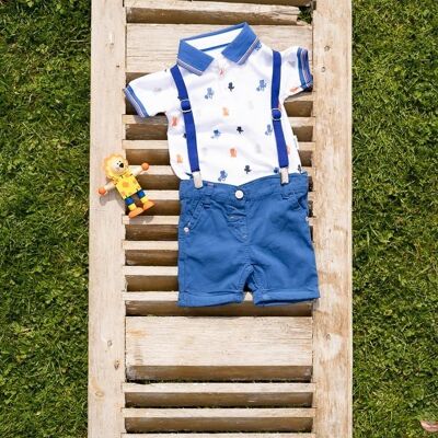 Conjunto bebé niño bermudas y polo