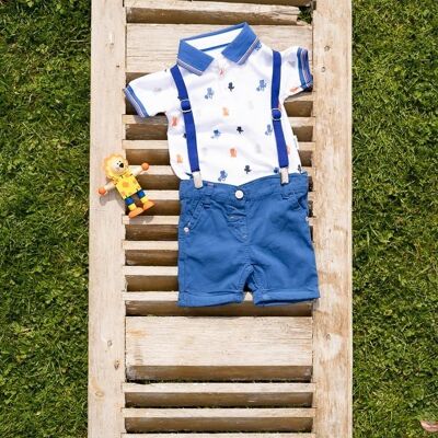 Baby boy bermuda shorts and polo shirt set