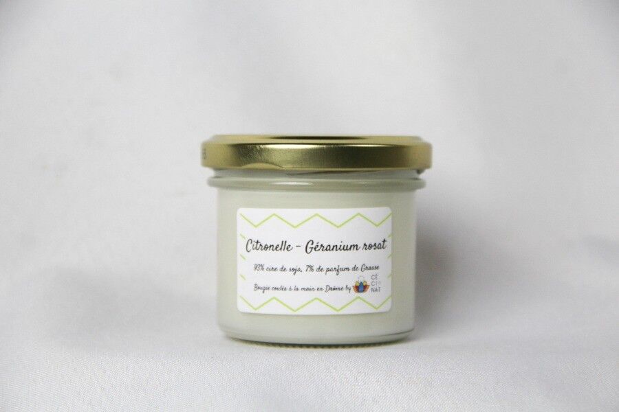 Candela alla citronella e geranio