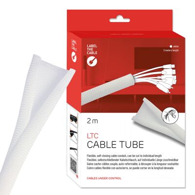 LABEL THE CABLE Kabelschlauch selbstschließend - LTC CABLE TUBE - weiß - 2m
