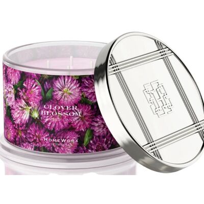 Bougie parfumée HOMEWORX 4 mèches 510g FLEUR DE TRÈFLE