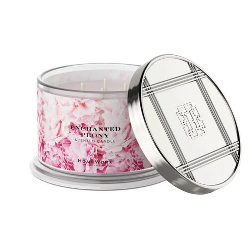 HOMEWORX 4 Docht Duftkerze 510g ENCHANTED PEONY