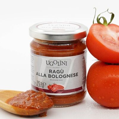 Ragù alla Bolognese ohne Glutin 180 gr Hergestellt in Italien