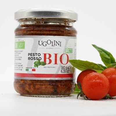 Pesto rosso bio senza glutine 180 gr Fabriqué en Italie