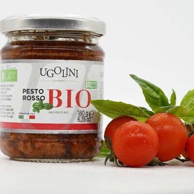 Pesto rosso bio senza glutine 180 gr Fabriqué en Italie