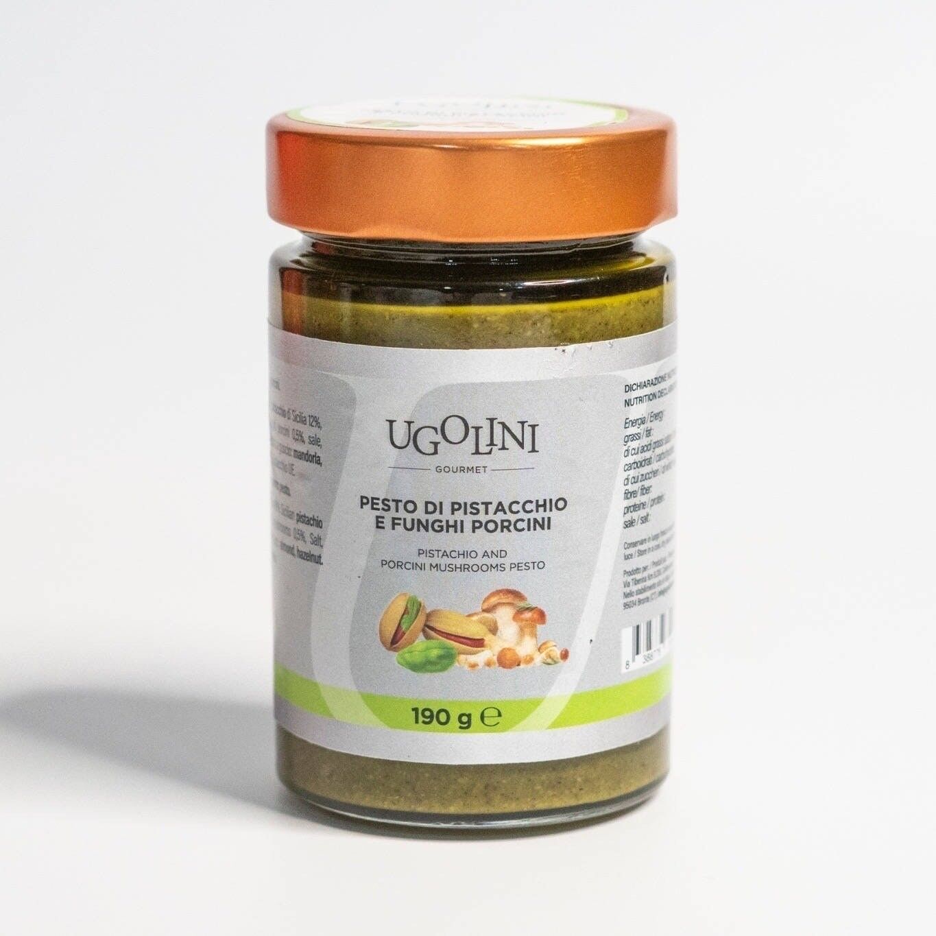 Pesto mit Pistazien und Pilzen aus Steinpilzen, 190 g, hergestellt in Italien