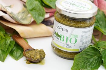 Pesto alla Genovese bio senza glutine 180 gr Fabriqué en Italie 4