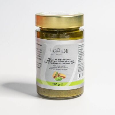 Pesto al pistacchio Sicilia sale marino 190 gr Prodotto in Italia