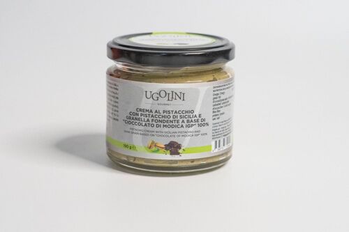 Crema al pistacchio cioccolato fondente 190 gr Made in Italy