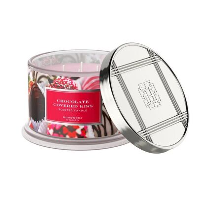 HOMEWORX 4 wick scented candle 510g Valentine CHOCOLATE COVERED KISS