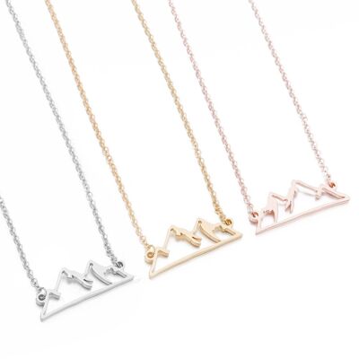 Collier pendentif montagnes évidées