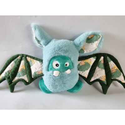 "Bat-Monster" Bat Soft Toy Turquoise blue