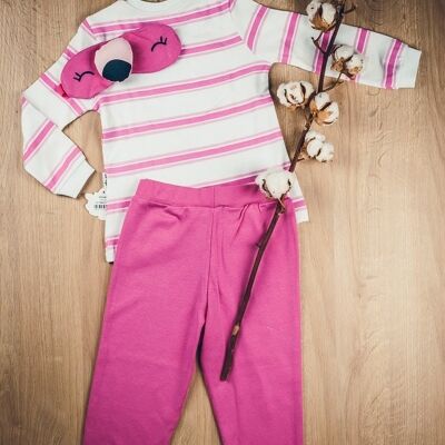 Pyjama mi-saison fille flamant rose