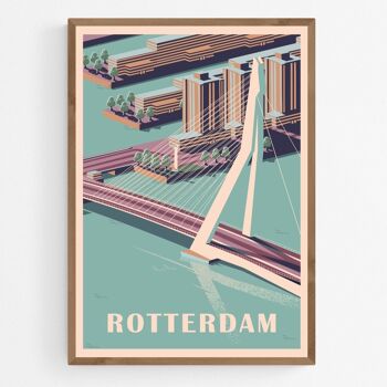 Poster Pont Erasmus à Rotterdam, Pays-Bas 1