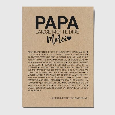 Postal "Papá déjame decirte gracias"