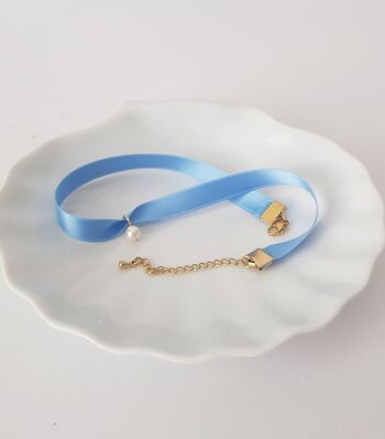Collier-Perlenkette Himmelblaue 4